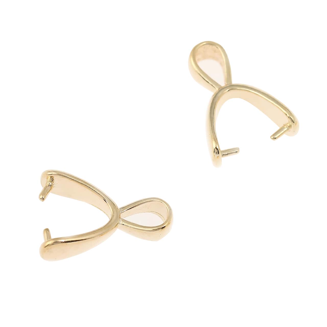 12 Packs: 4 ct. (48 total) 15mm Simple Pinch Bails by Bead Landing™